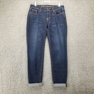 Old Navy Jeans Womens 4 Blue Long Boyfriend Stretch Denim Shasta